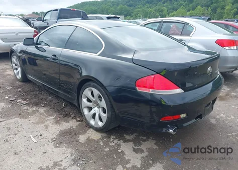 2004 BMW 645 из США, поврежденный, VIN WBAEH73414B215268